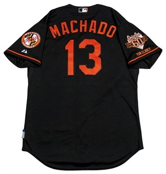 2014 Manny Machado Game Used Baltimore Orioles Alternate Black Jersey